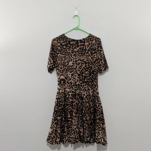 H&M Animal Print Skater Dress Size 4